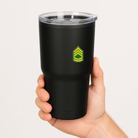 Sergeant First Class Military Badge Tumbler