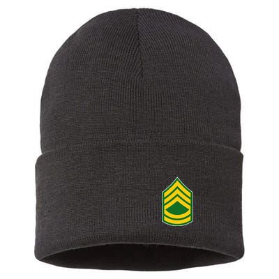 Sergeant First Class Military Badge Sustainable Knit Beanie