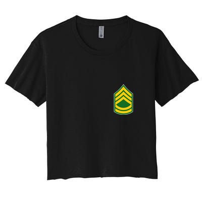 Sergeant First Class Military Badge Crop Top