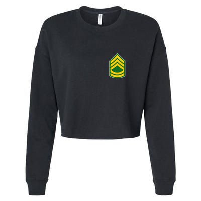 Sergeant First Class Military Badge Cropped Pullover Crew