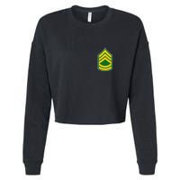 Sergeant First Class Military Badge Cropped Pullover Crew