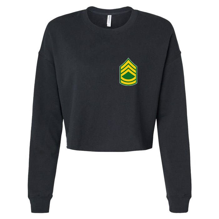 Sergeant First Class Military Badge Cropped Pullover Crew