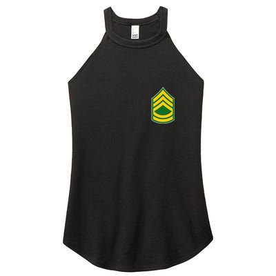 Sergeant First Class Military Badge Women's Perfect Tri Rocker Tank