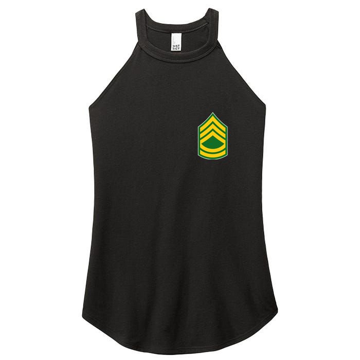 Sergeant First Class Military Badge Women's Perfect Tri Rocker Tank