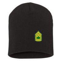 Sergeant First Class Military Badge Short Acrylic Beanie
