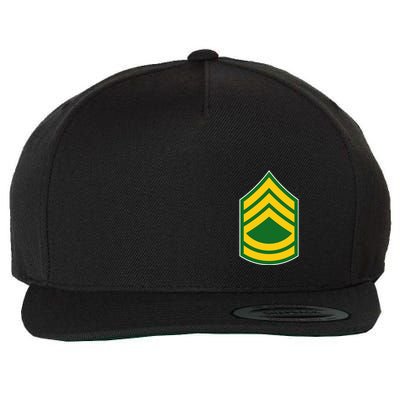 Sergeant First Class Military Badge Wool Snapback Cap