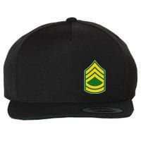 Sergeant First Class Military Badge Wool Snapback Cap