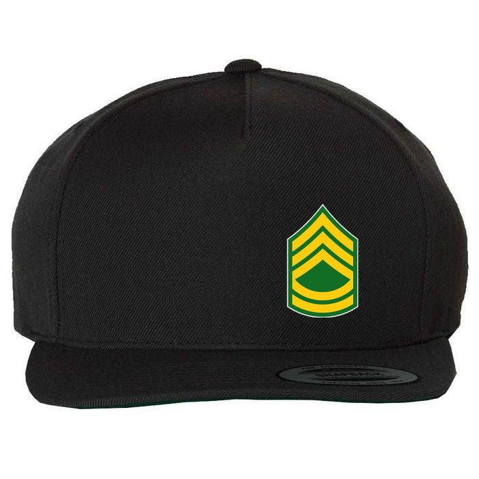 Sergeant First Class Military Badge Wool Snapback Cap