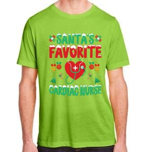 SantaS Favorite Cardiac Nurse Xmas Nursing Christmas Gift Adult ChromaSoft Performance T-Shirt