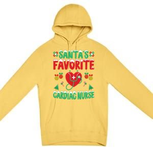 SantaS Favorite Cardiac Nurse Xmas Nursing Christmas Gift Premium Pullover Hoodie