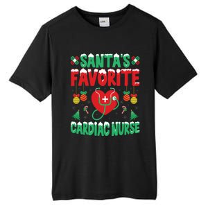 SantaS Favorite Cardiac Nurse Xmas Nursing Christmas Gift Tall Fusion ChromaSoft Performance T-Shirt