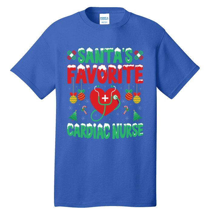 SantaS Favorite Cardiac Nurse Xmas Nursing Christmas Gift Tall T-Shirt