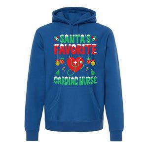 SantaS Favorite Cardiac Nurse Xmas Nursing Christmas Gift Premium Hoodie