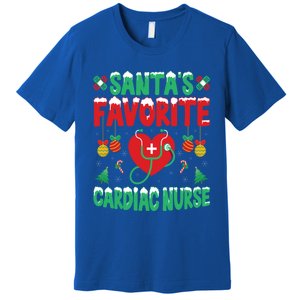 SantaS Favorite Cardiac Nurse Xmas Nursing Christmas Gift Premium T-Shirt