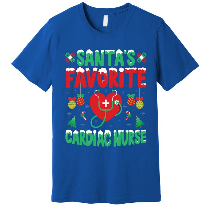 SantaS Favorite Cardiac Nurse Xmas Nursing Christmas Gift Premium T-Shirt