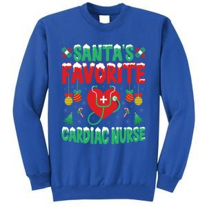 SantaS Favorite Cardiac Nurse Xmas Nursing Christmas Gift Tall Sweatshirt