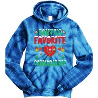 SantaS Favorite Cardiac Nurse Xmas Nursing Christmas Gift Tie Dye Hoodie