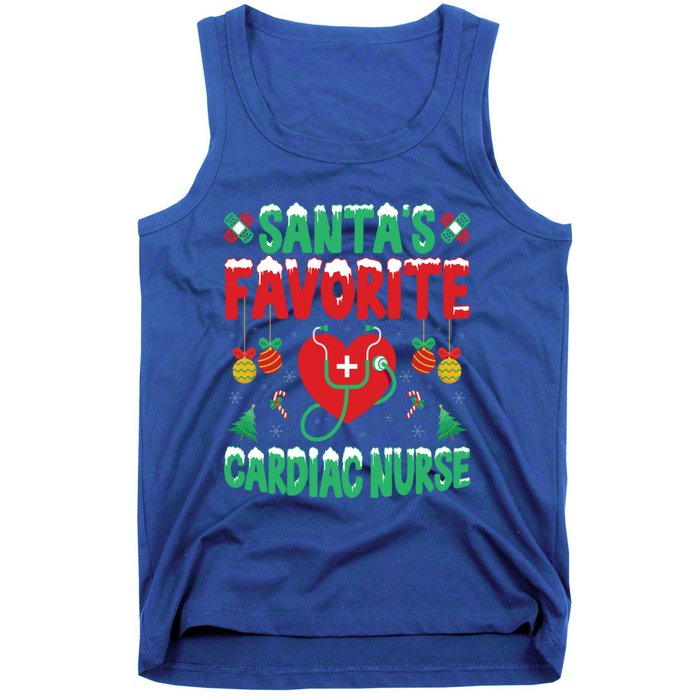 SantaS Favorite Cardiac Nurse Xmas Nursing Christmas Gift Tank Top