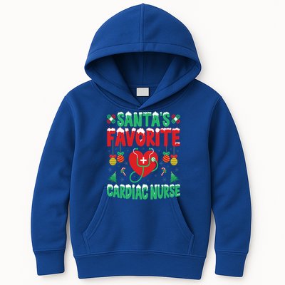 SantaS Favorite Cardiac Nurse Xmas Nursing Christmas Gift Kids Hoodie