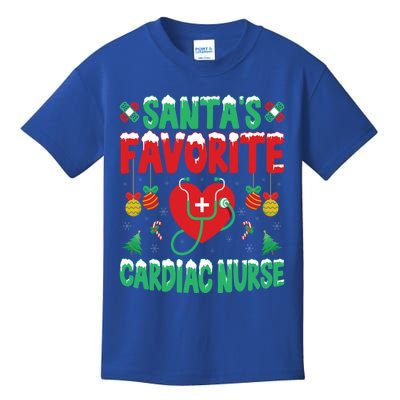 SantaS Favorite Cardiac Nurse Xmas Nursing Christmas Gift Kids T-Shirt