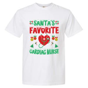 SantaS Favorite Cardiac Nurse Xmas Nursing Christmas Gift Garment-Dyed Heavyweight T-Shirt