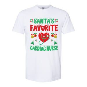 SantaS Favorite Cardiac Nurse Xmas Nursing Christmas Gift Softstyle CVC T-Shirt