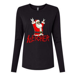 Sleigher Funny Christmas Heavy Metal Music Gifts Womens Cotton Relaxed Long Sleeve T-Shirt