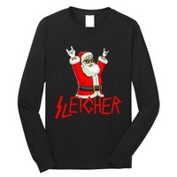 Sleigher Funny Christmas Heavy Metal Music Gifts Long Sleeve Shirt