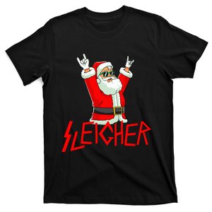 Sleigher Funny Christmas Heavy Metal Music Gifts T-Shirt