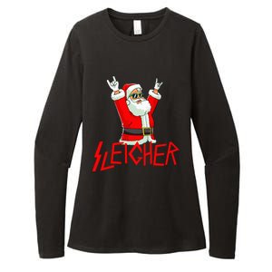 Sleigher Funny Christmas Heavy Metal Music Gifts Womens CVC Long Sleeve Shirt