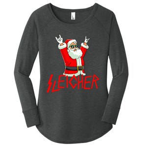 Sleigher Funny Christmas Heavy Metal Music Gifts Women's Perfect Tri Tunic Long Sleeve Shirt