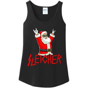 Sleigher Funny Christmas Heavy Metal Music Gifts Ladies Essential Tank