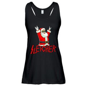 Sleigher Funny Christmas Heavy Metal Music Gifts Ladies Essential Flowy Tank