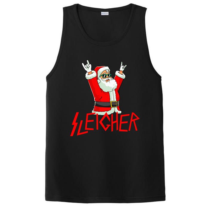 Sleigher Funny Christmas Heavy Metal Music Gifts PosiCharge Competitor Tank