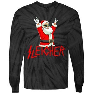 Sleigher Funny Christmas Heavy Metal Music Gifts Tie-Dye Long Sleeve Shirt