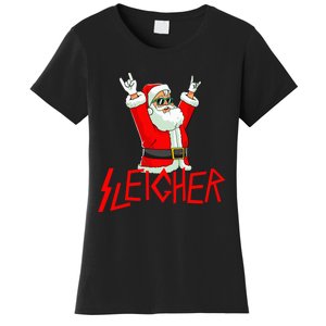 Sleigher Funny Christmas Heavy Metal Music Gifts Women's T-Shirt