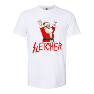 Sleigher Funny Christmas Heavy Metal Music Gifts Softstyle CVC T-Shirt