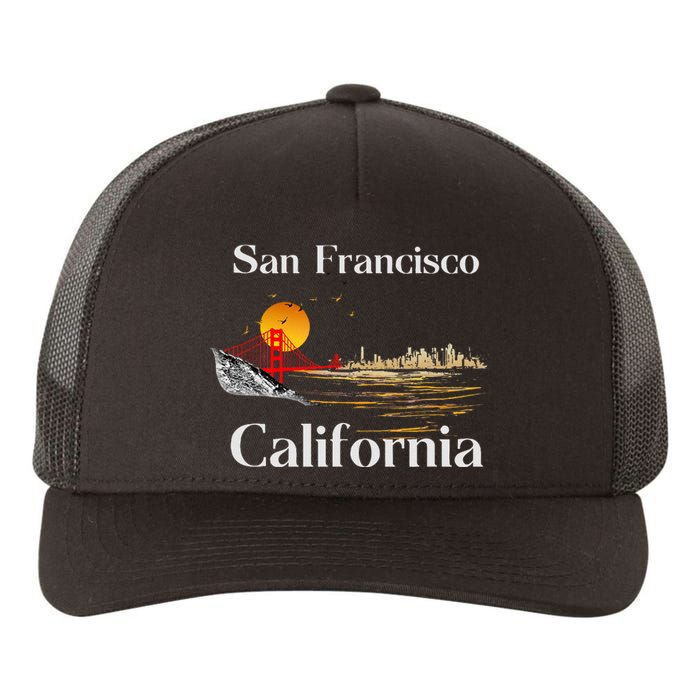 San Francisco California Cityscape Yupoong Adult 5-Panel Trucker Hat