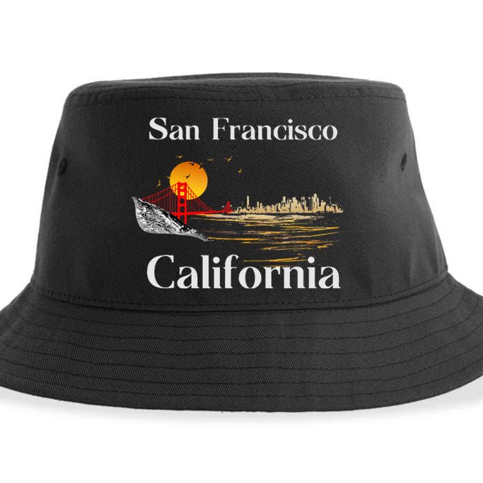 San Francisco California Cityscape Sustainable Bucket Hat