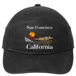 San Francisco California Cityscape 7-Panel Snapback Hat