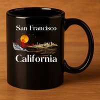 San Francisco California Cityscape 11oz C Handle Ceramic Mug