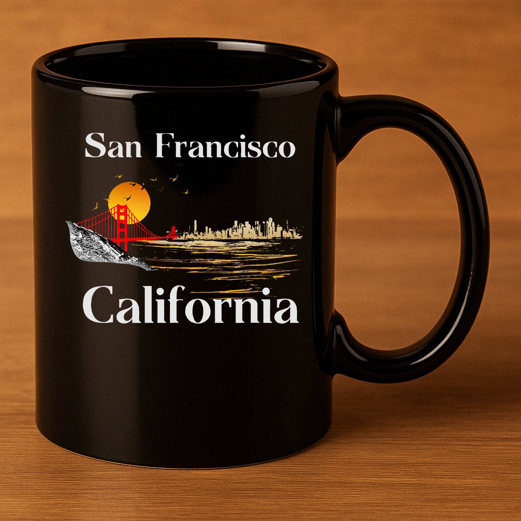 San Francisco California Cityscape 11oz C Handle Ceramic Mug