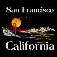San Francisco California Cityscape Drawstring Bag
