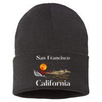 San Francisco California Cityscape Sustainable Knit Beanie