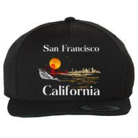 San Francisco California Cityscape Wool Snapback Cap