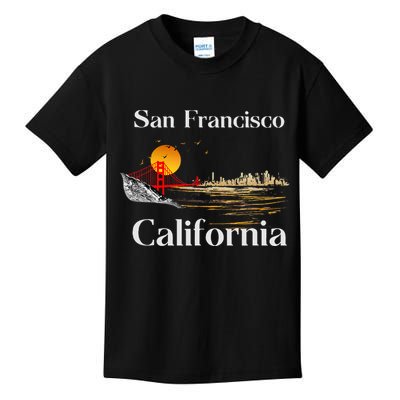 San Francisco California Cityscape Kids T-Shirt