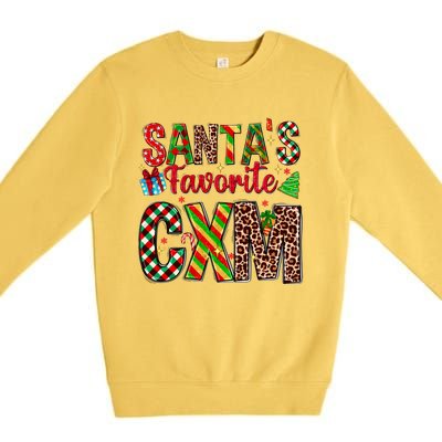 SantaS Favorite Cxm Nurse Buffalo Plaid Christmas Funny Gift Cute Gift Premium Crewneck Sweatshirt