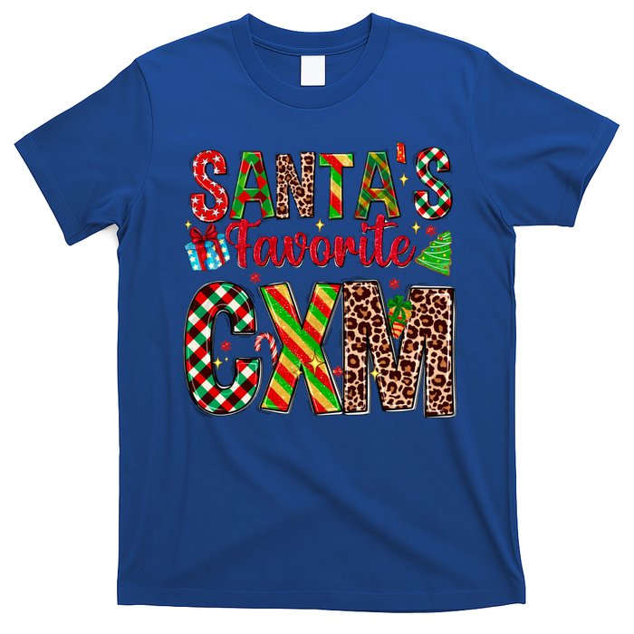 SantaS Favorite Cxm Nurse Buffalo Plaid Christmas Funny Gift Cute Gift T-Shirt