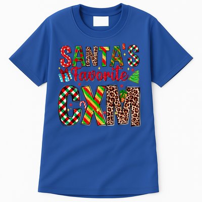 SantaS Favorite Cxm Nurse Buffalo Plaid Christmas Funny Gift Cute Gift Tall T-Shirt