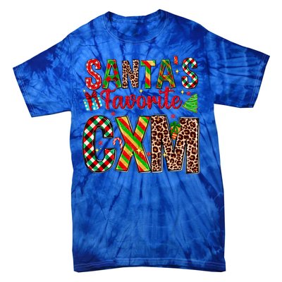 SantaS Favorite Cxm Nurse Buffalo Plaid Christmas Funny Gift Cute Gift Tie-Dye T-Shirt